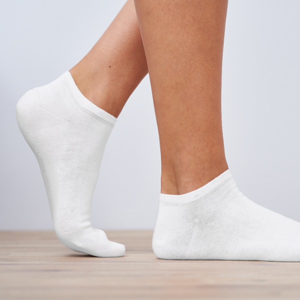 Weiße Sneaker-Socken, 2er-Pack Damen