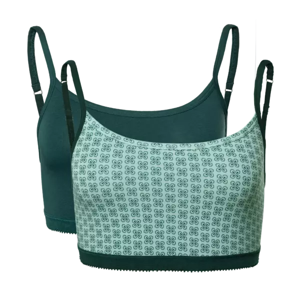 Grüne Bustier, 2er-Pack Damen