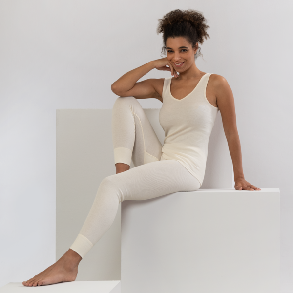Unbleached fashion for sensitive skin, Women's shirts and underwear made  of organic cotton