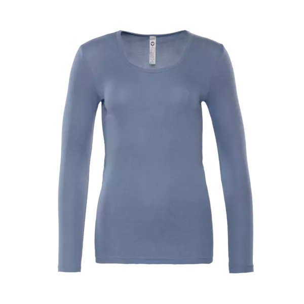 Lilae Langarm-Shirt Damen