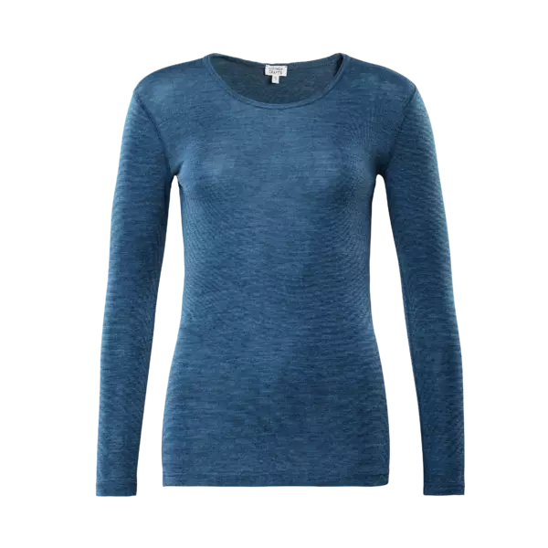 Blaue Langarm-Shirt Damen