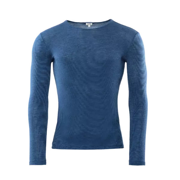 Blaue Langarm-Shirt Herren