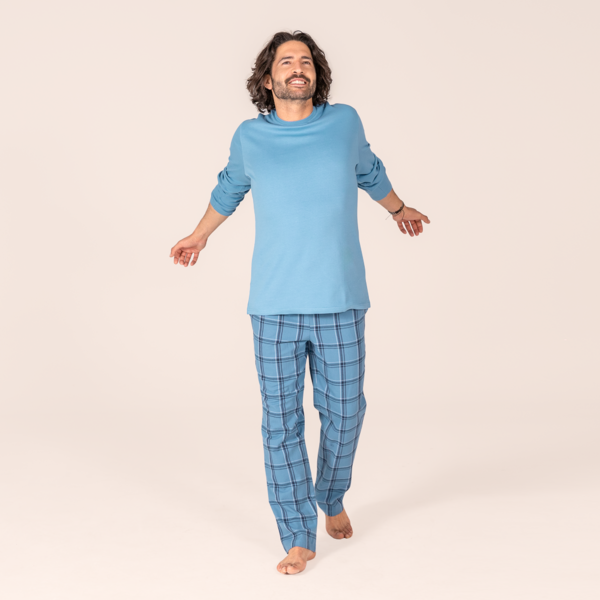 Blaue Pyjama Herren