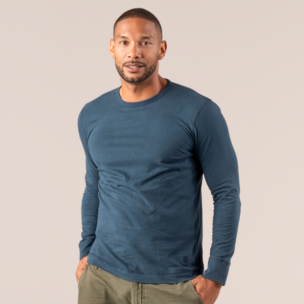 Bluee Long-sleeved shirt Men long-sleeved knit sweater