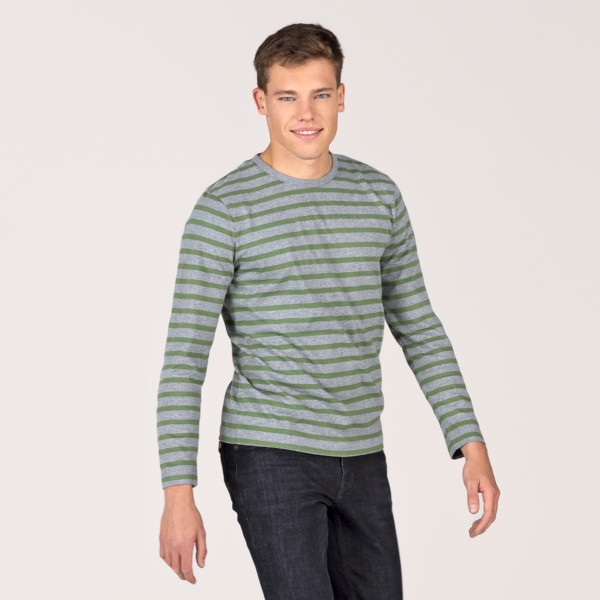 Grüne Langarm-Shirt Herren Langarm-Schlafanzug