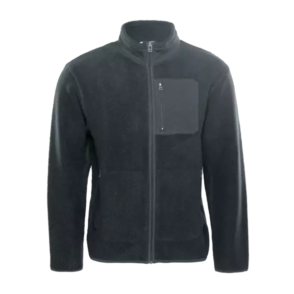 Schwarze Fleece-Jacke Herren