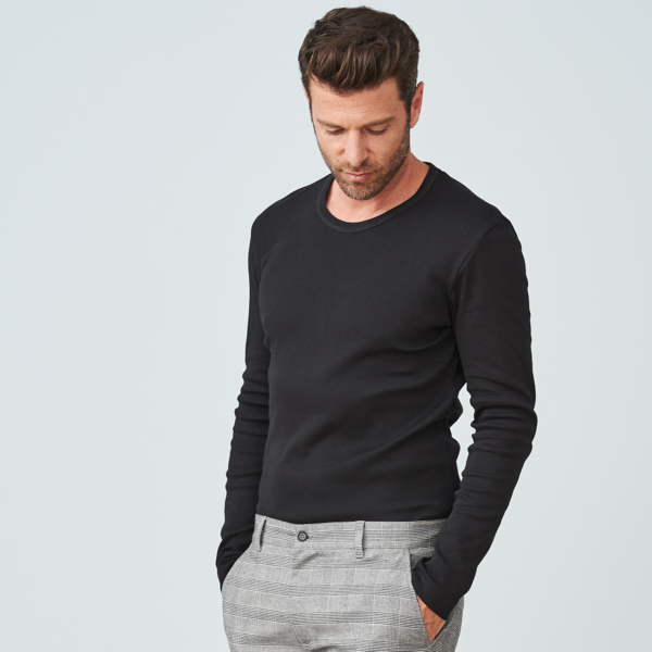 Blacke Long-sleeved shirt Men long-sleeved sweater