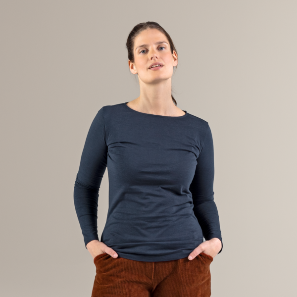 Bluee Long-sleeved shirt Women Long-sleeved shirt