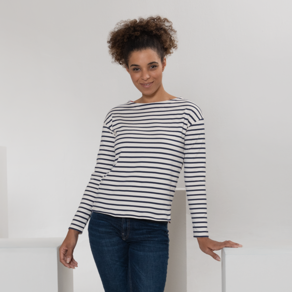 Stripede Long-sleeved shirt Women long-sleeved knit sweater