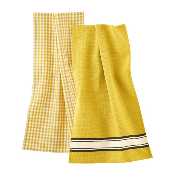 Yellowe Dish towels, pack of 2 Home