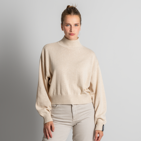 Beigee Oversized Pullover Damen