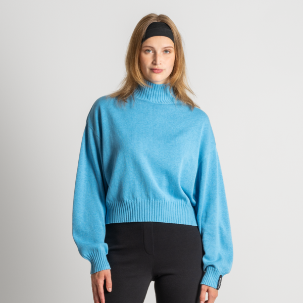 Bluee Oversized Pullover Women