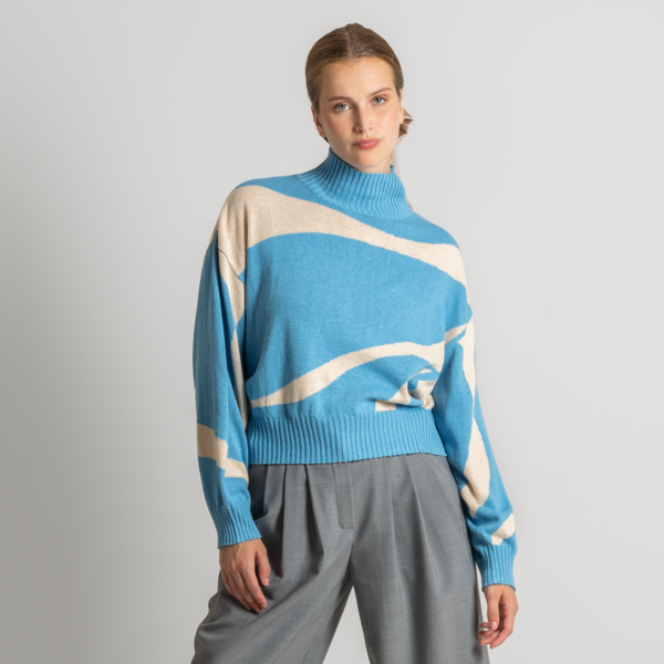 Gemusterte Oversized Pullover Damen